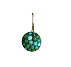Antique Victorian Turquoise Pavé Set Sterling Silver Drop Earrings