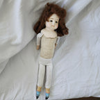Antique Victorian Wax Over Composition Doll Named Mabel