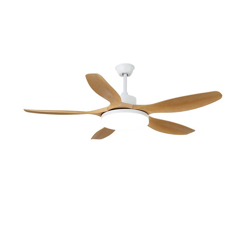 Keltis 42’’/52’’ Ceiling Fan Light ? 42″ x H 11.8″ / Model C Nature Wood Grain & White / Three-Color Changing Light