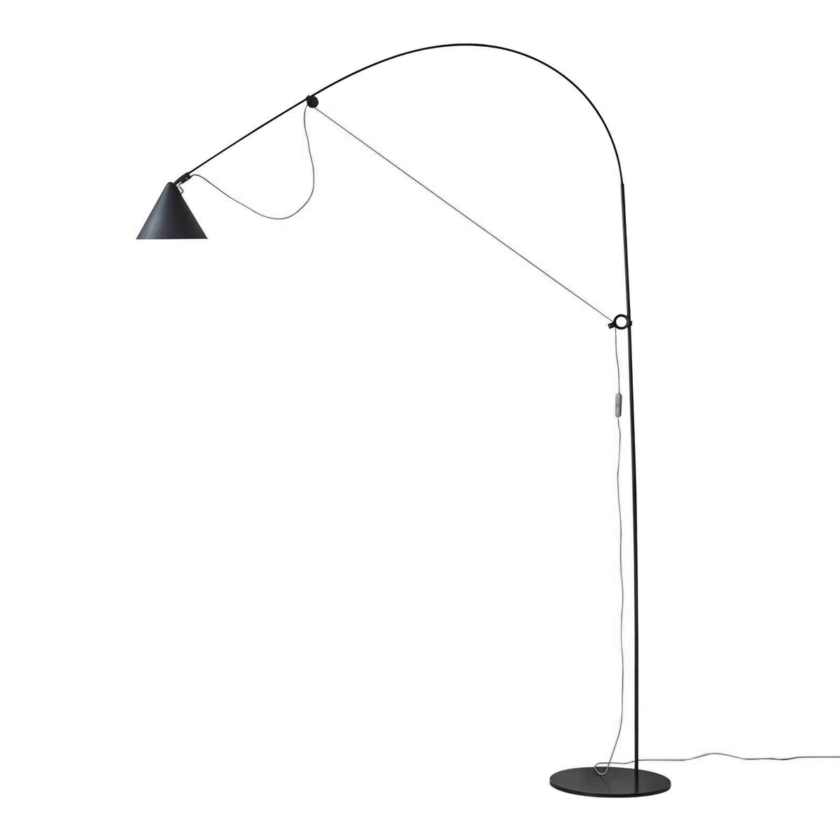 Flexora Luxe Floor Lamp ∅ 15″ x H 189.8″ Black Wire / Warm Light / US Plug Floor lamp