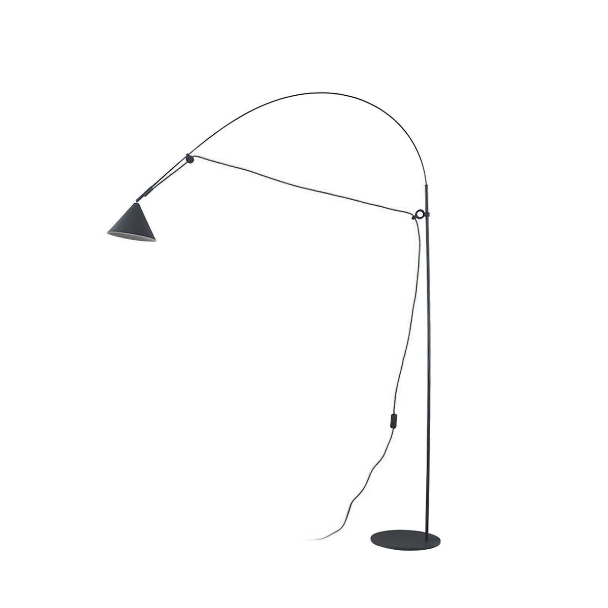 Flexora Luxe Floor Lamp ∅ 13″ x H 125.6″ Black Wire / Warm Light / US Plug Floor lamp