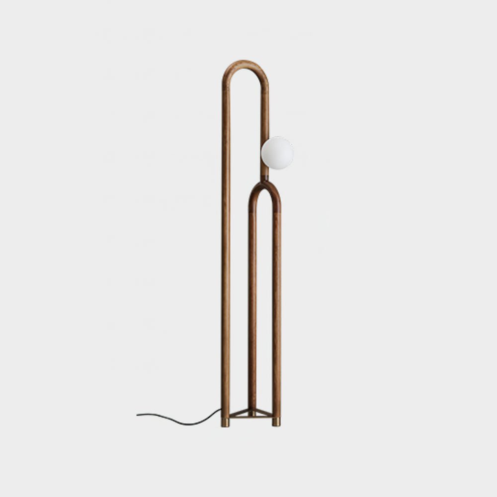 Arc N Floor Lamp ? 8.7″ x H 52.4″ / Walnut Color / US Plug Floor lamp