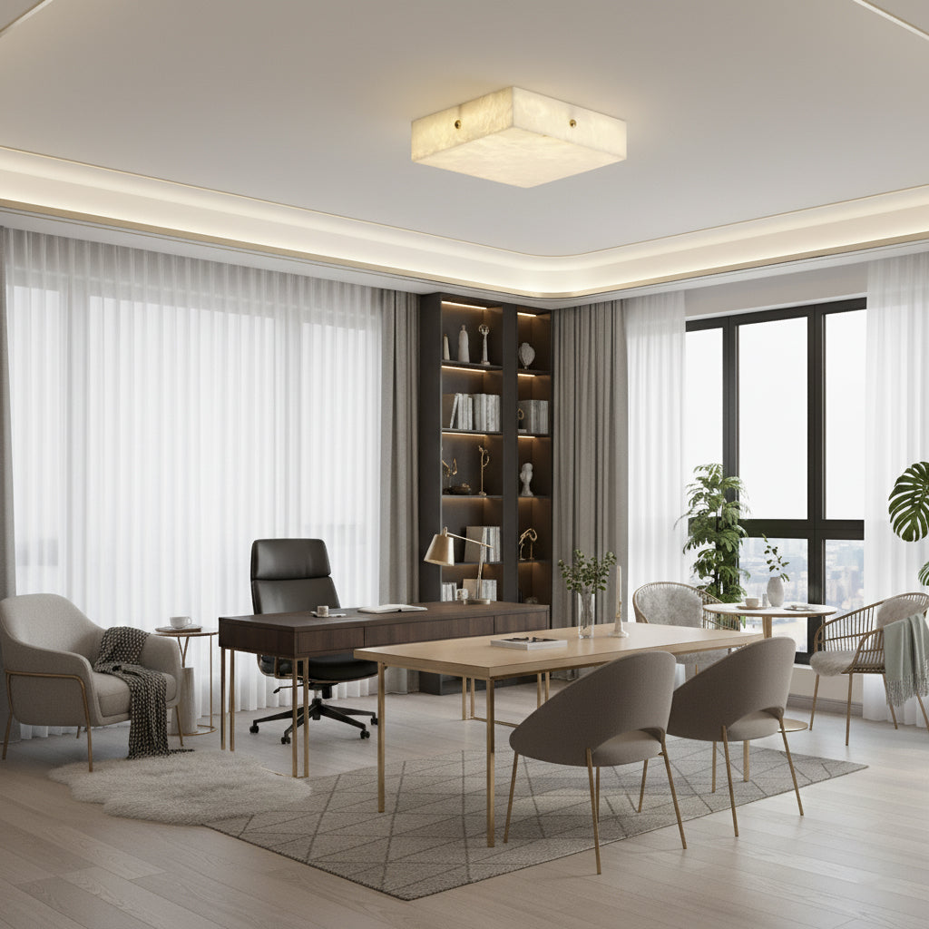 Arca Alabaster Flushmount Ceiling Light