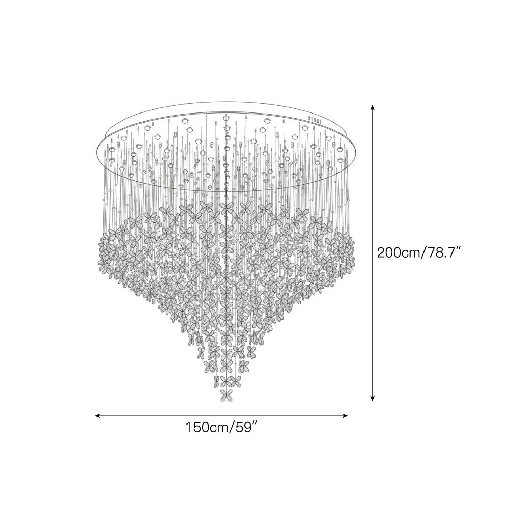 Athena Butterfly Crystal Chandelier