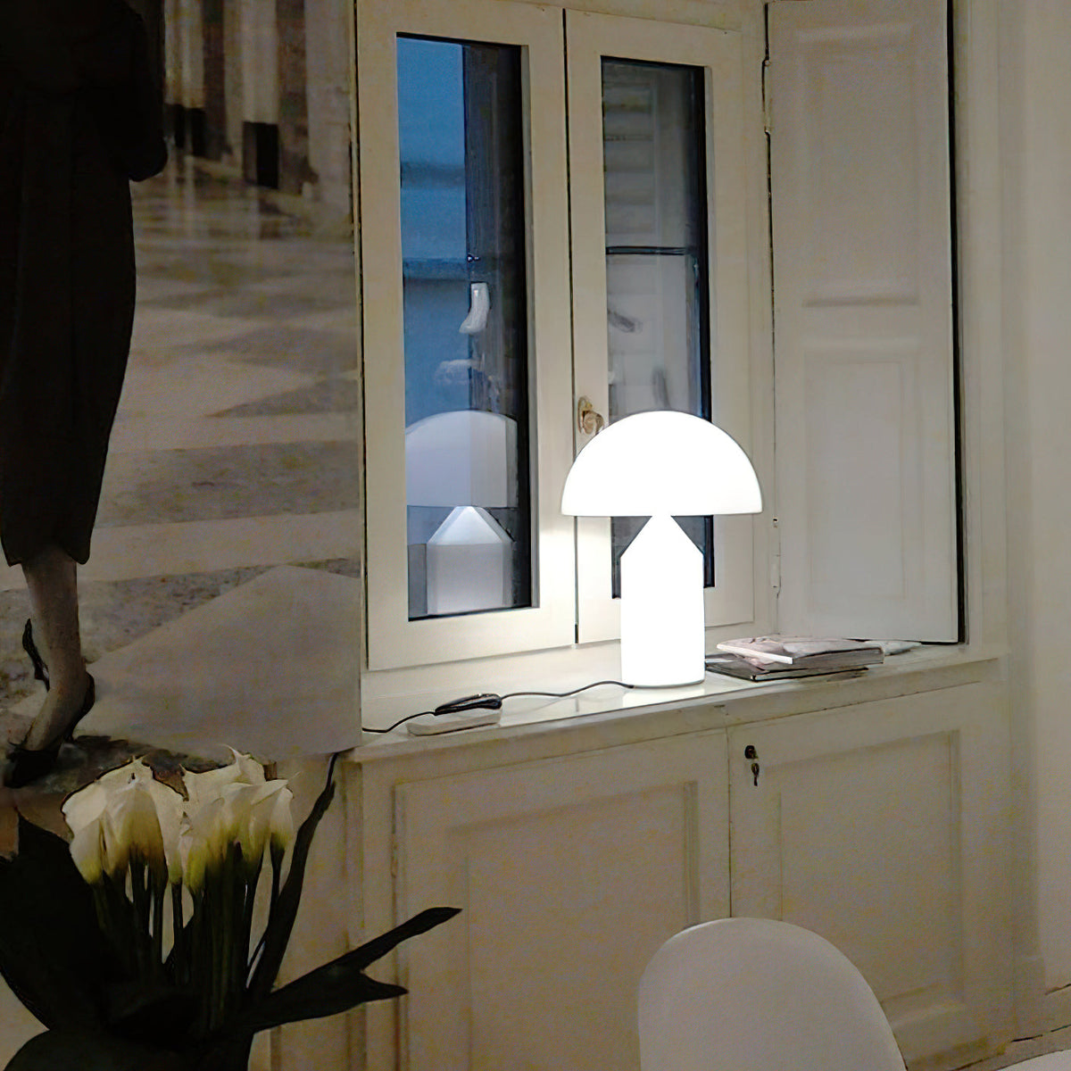 Dome Mushroom Alabaster Table Lamp