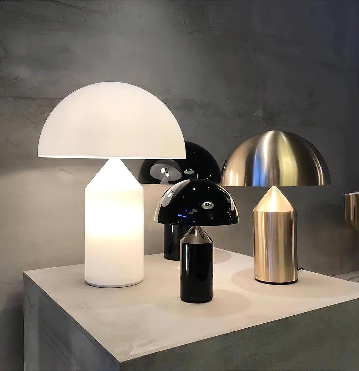 Dome Mushroom Alabaster Table Lamp