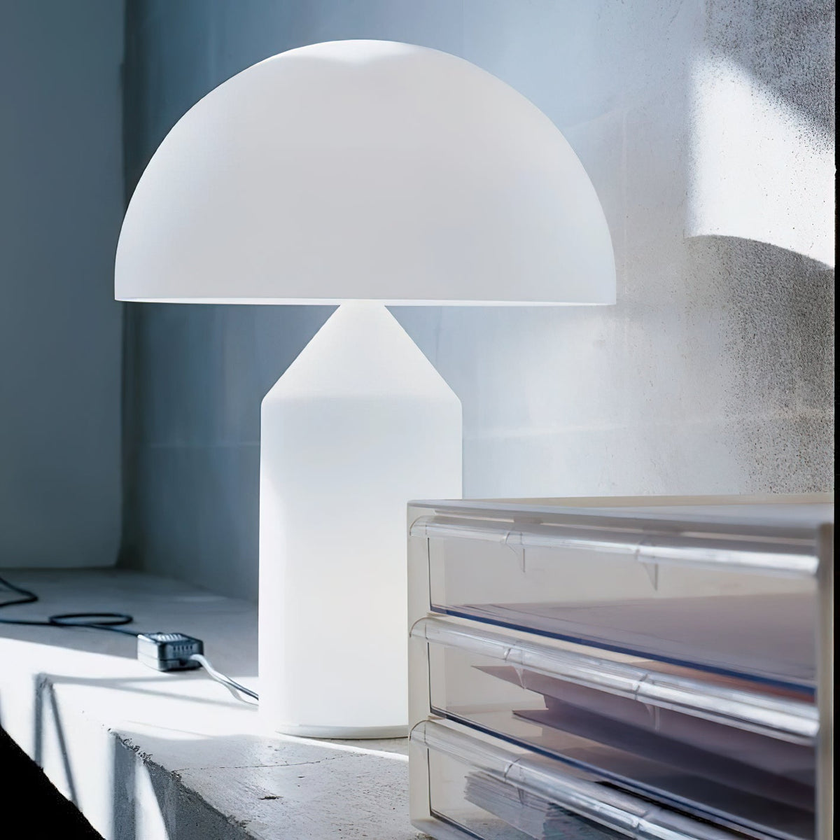 Dome Mushroom Alabaster Table Lamp