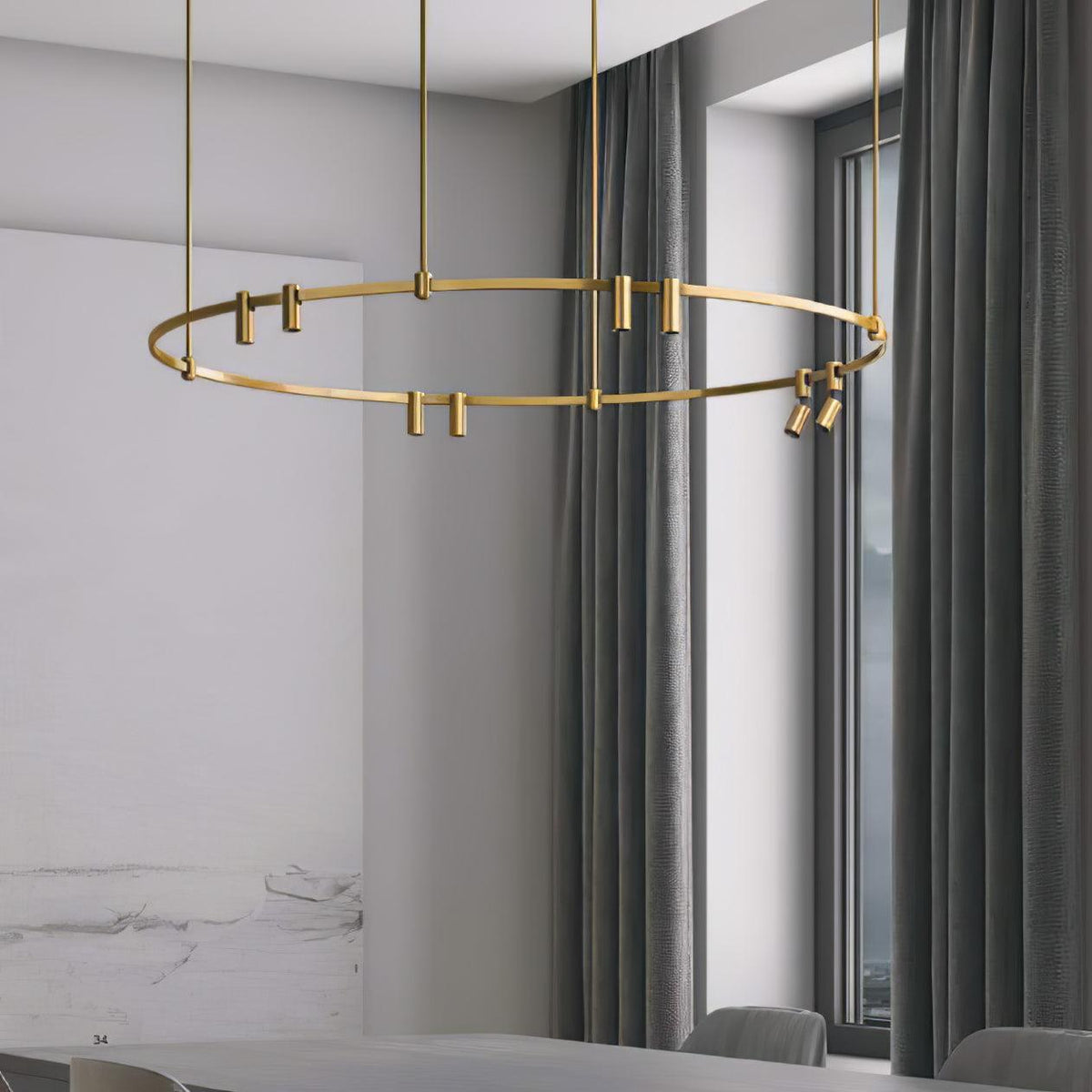 Auroom Round Chandelier Chandelier