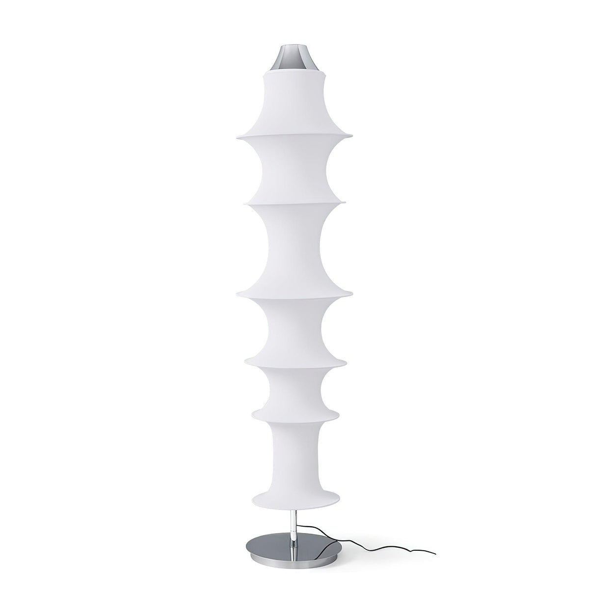 Auston Floor Lamp ∅ 11.8″ x H 65″ / Dia 30cm x H 165cm / Chrome & White / US Plug Floor lamp