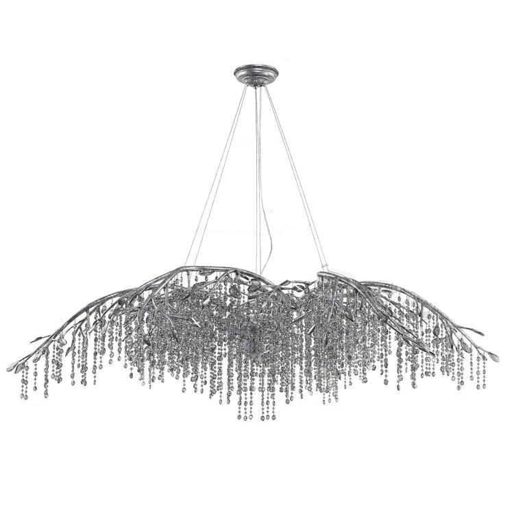 Autumn Twilight Chandelier ? 74.8″ x H 23″ / Dia 190cm x H 58.5cm / Antique silver & Clear Chandelier