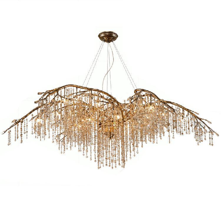 Autumn Twilight Chandelier ? 74.8″ x H 23″ / Dia 190cm x H 58.5cm / Antique gold & Amber Chandelier
