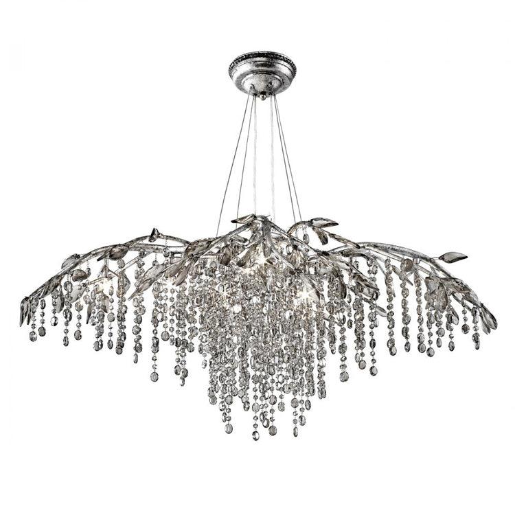 Autumn Twilight Chandelier ? 39.4″ x H 15.7″ / Dia 100cm x H 40cm / Antique silver & Clear Chandelier