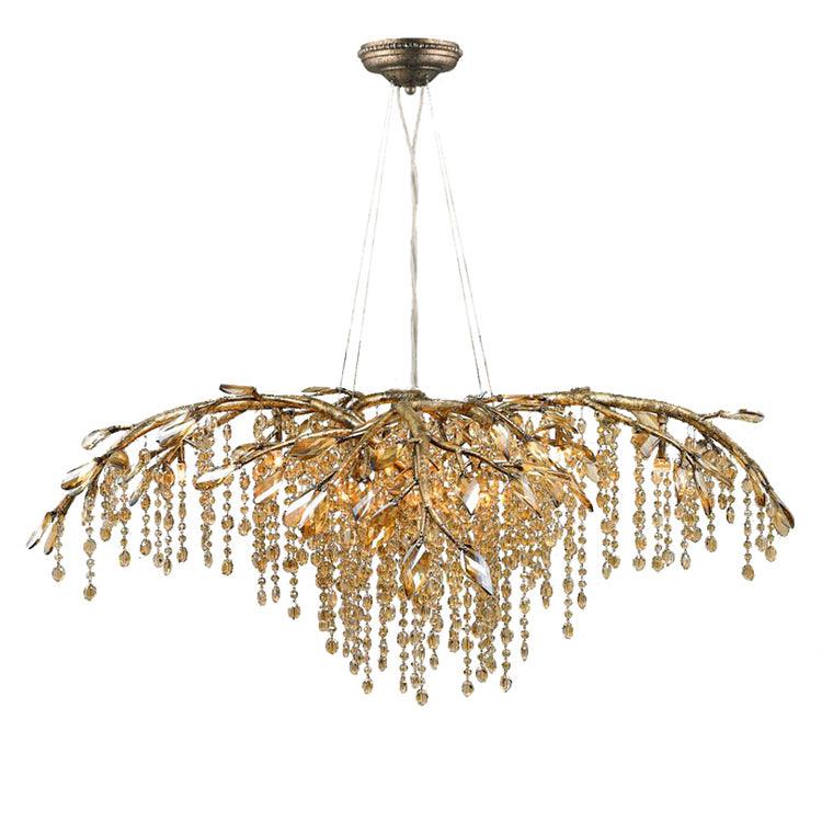 Autumn Twilight Chandelier ? 39.4″ x H 15.7″ / Dia 100cm x H 40cm / Antique gold & Amber Chandelier