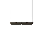 Axya Island Chandelier L 45.7″ x W 4.7″ x H 3.5″ / L 116cm x W 12cm x H 9cm / Smoke grey & Black / Three-Color Changing