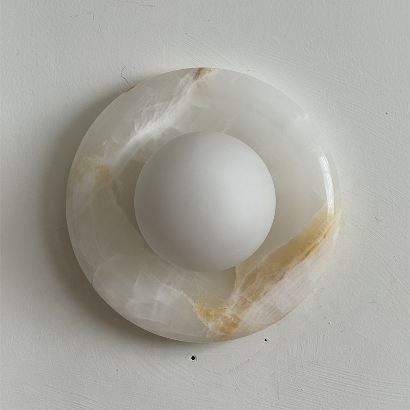 Orli White Onyx Sconce