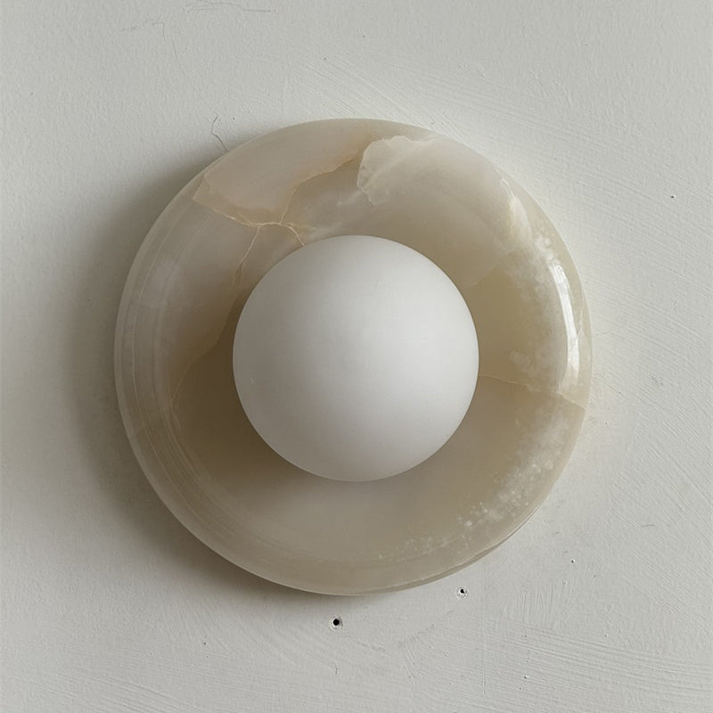 Orli White Onyx Sconce
