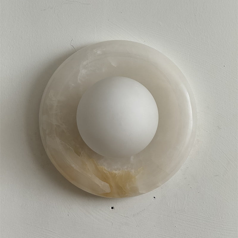 Orli White Onyx Sconce