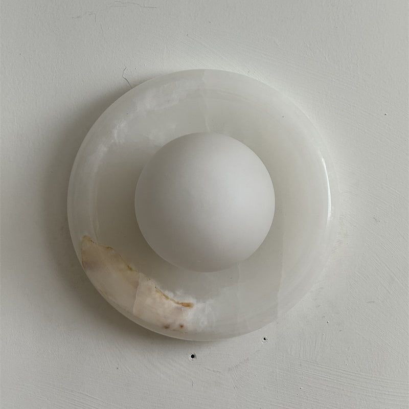 Orli White Onyx Sconce