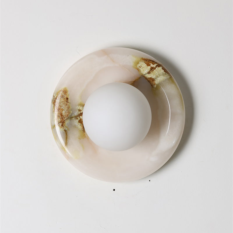 Orli White Onyx Sconce