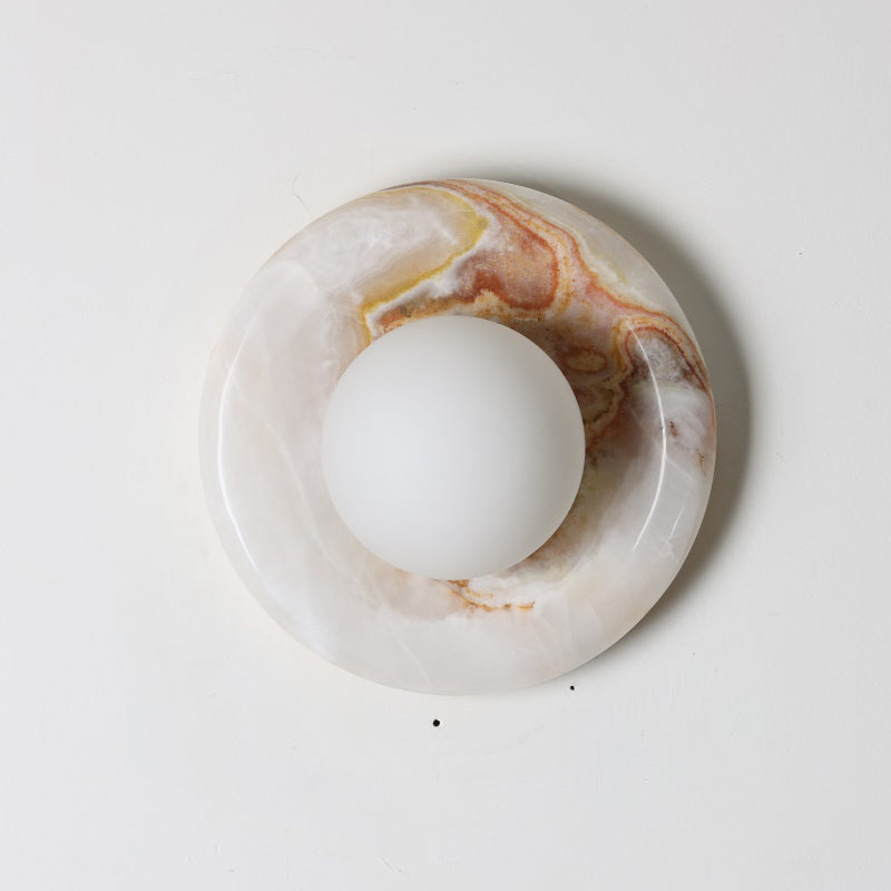 Orli White Onyx Sconce