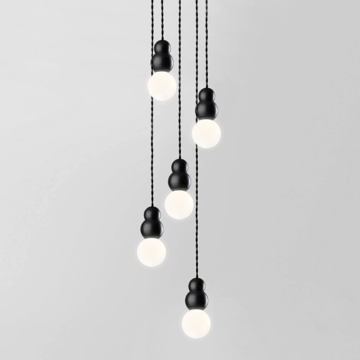 Ball Series Pendant Light 5heads ? 3.9″ x H 6.81″ / Dia 10cm x H 17.3cm / Black / Hanging Cable Pendant light