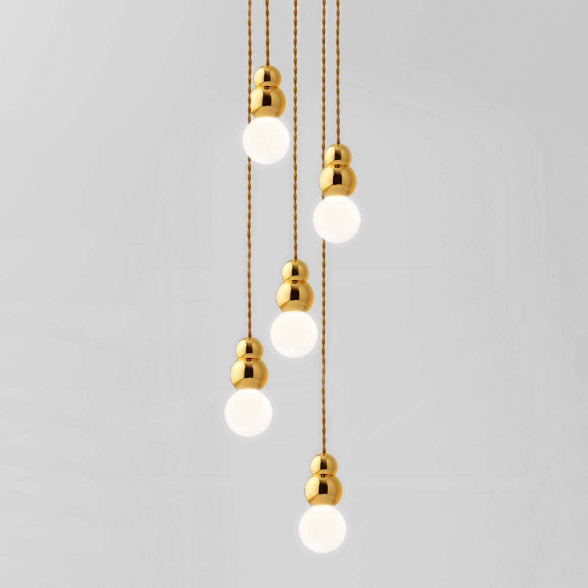 Ball Series Pendant Light 5heads ? 3.9″ x H 6.81″ / Dia 10cm x H 17.3cm / Gold / Hanging Cable Pendant light