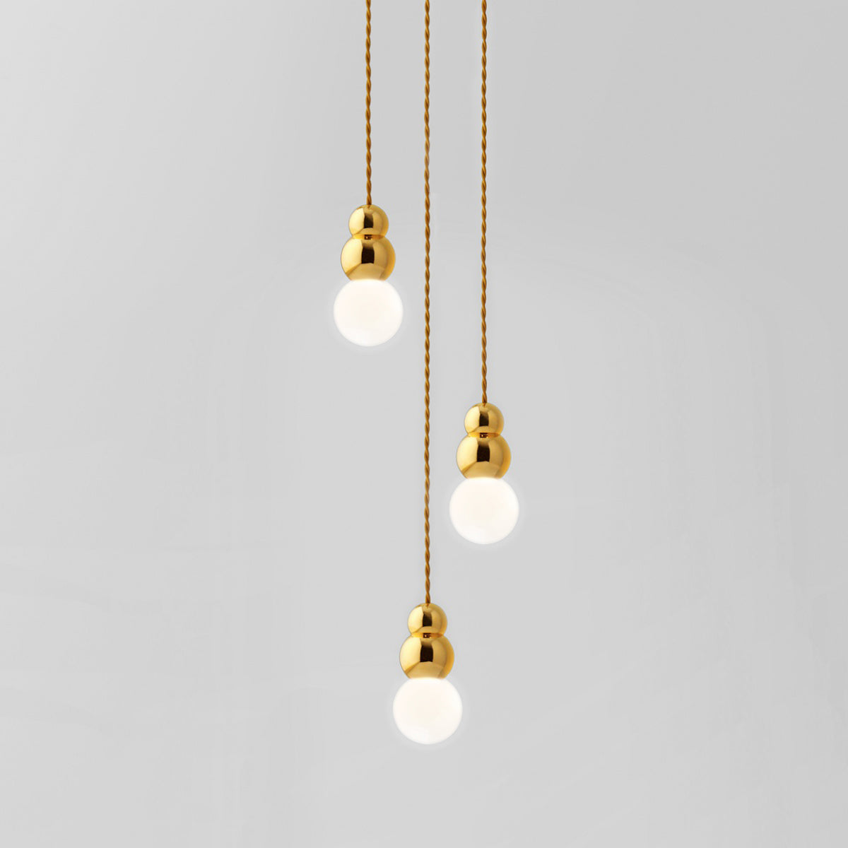 Ball Series Pendant Light 3heads ? 3.9″ x H 6.81″ / Dia 10cm x H 17.3cm / Gold / Hanging Cable Pendant light