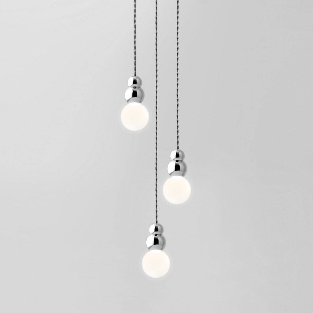 Ball Series Pendant Light 3heads ? 3.9″ x H 6.81″ / Dia 10cm x H 17.3cm / Chrome / Hanging Cable Pendant light