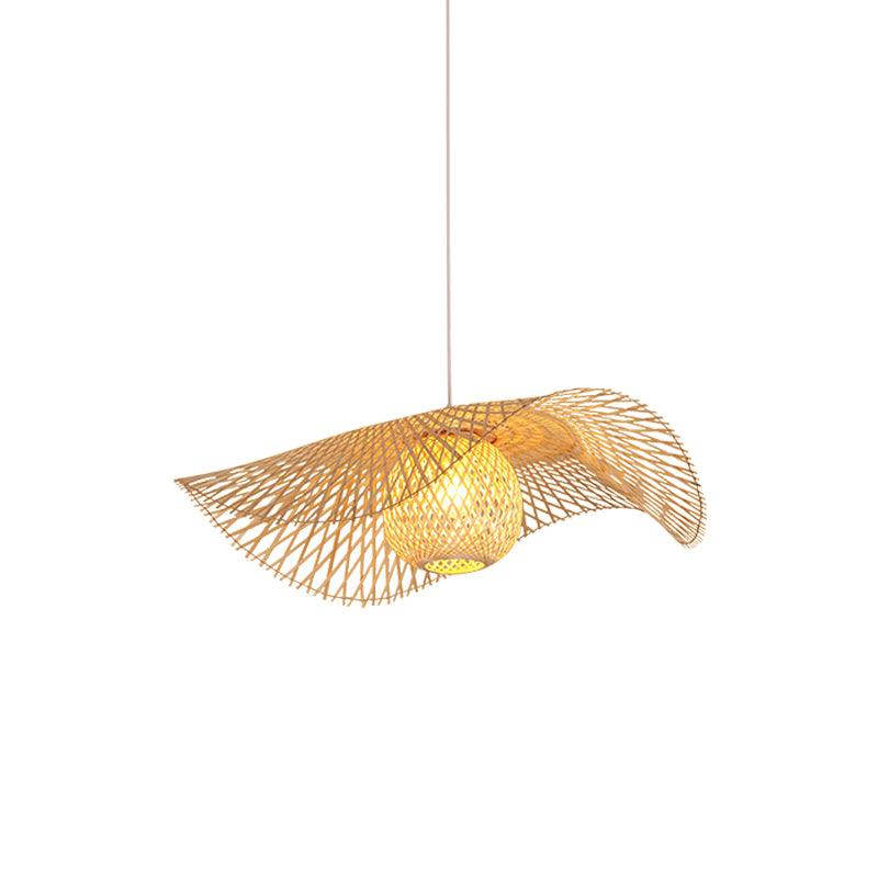 Bamboo Frame Pendant Lamp ? 21.7″ x H 59.1″ / Dia 55cm x H 150cm / Model B / Nature Bamboo Pendant light