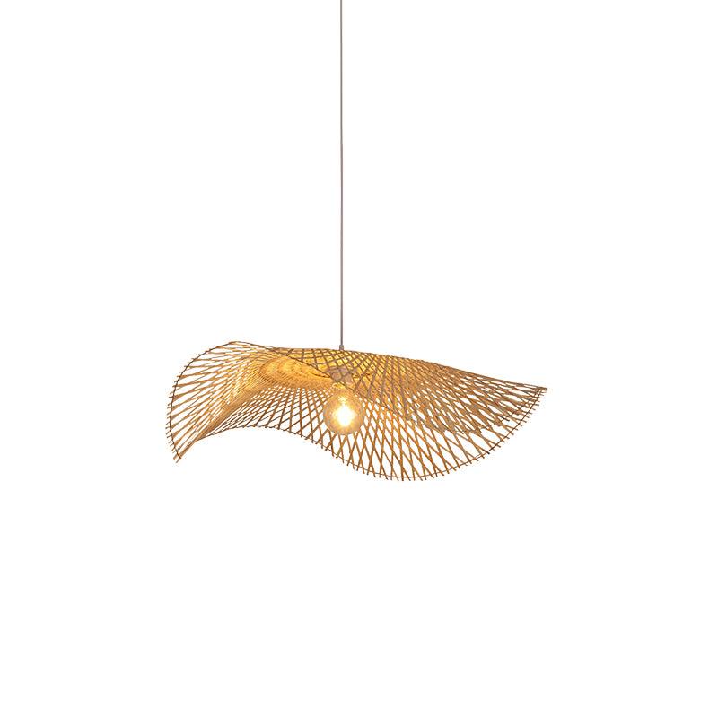 Bamboo Frame Pendant Lamp ? 17.7″ x H 59.1″ / Dia 45cm x H 150cm / Model A / Nature Bamboo Pendant light