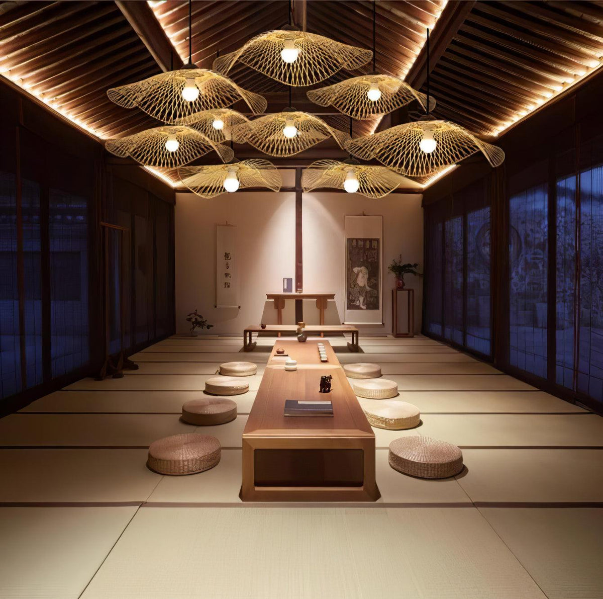 Bamboo Frame Pendant Lamp Pendant light