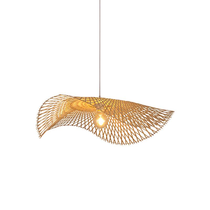 Bamboo Frame Pendant Lamp ? 21.7″ x H 59.1″ / Dia 55cm x H 150cm / Model A / Nature Bamboo Pendant light