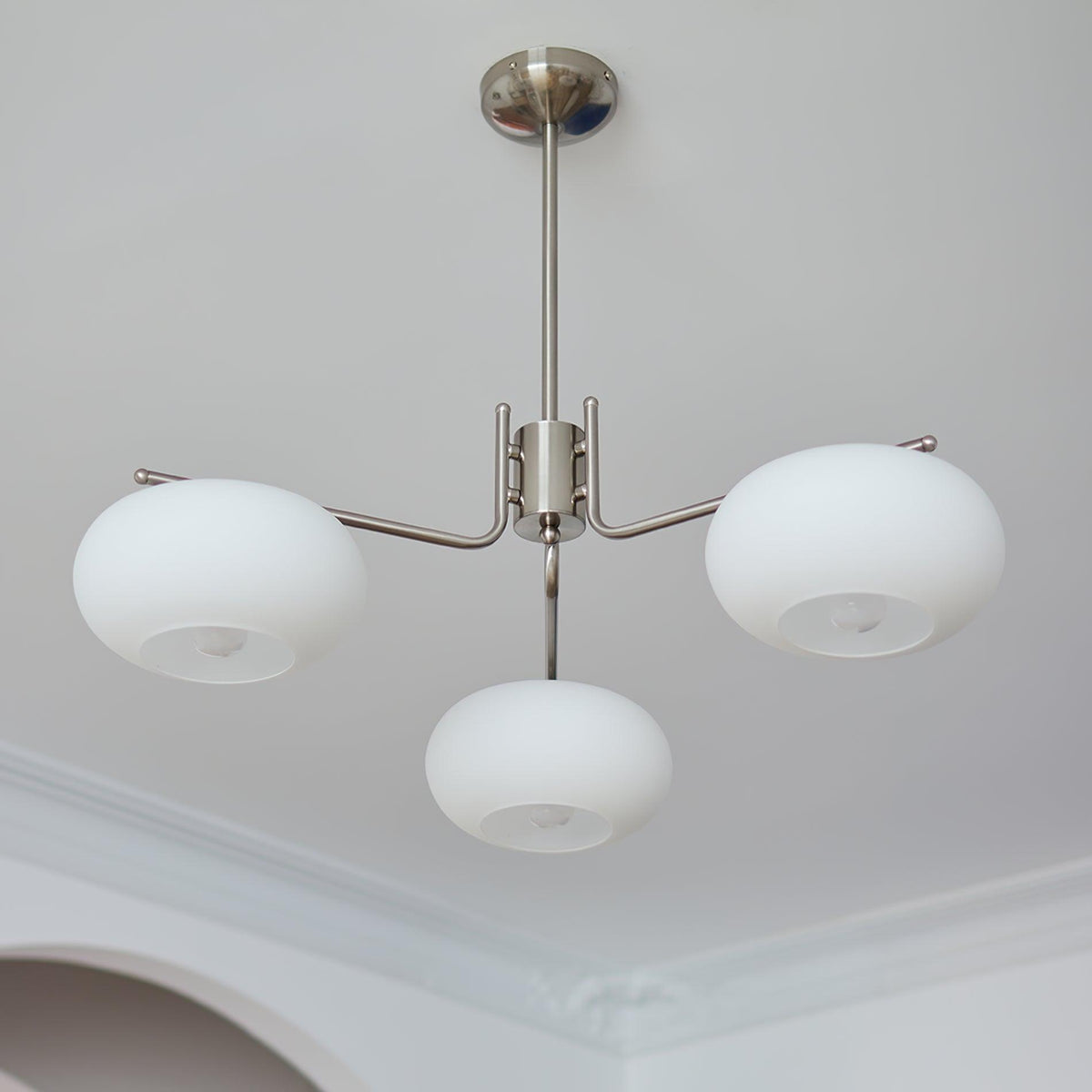 Barndon Chandelier ∅ 31.5″ x H 10.6″ / Dia 80cm x H 27cm / Sand Nickel Chandelier