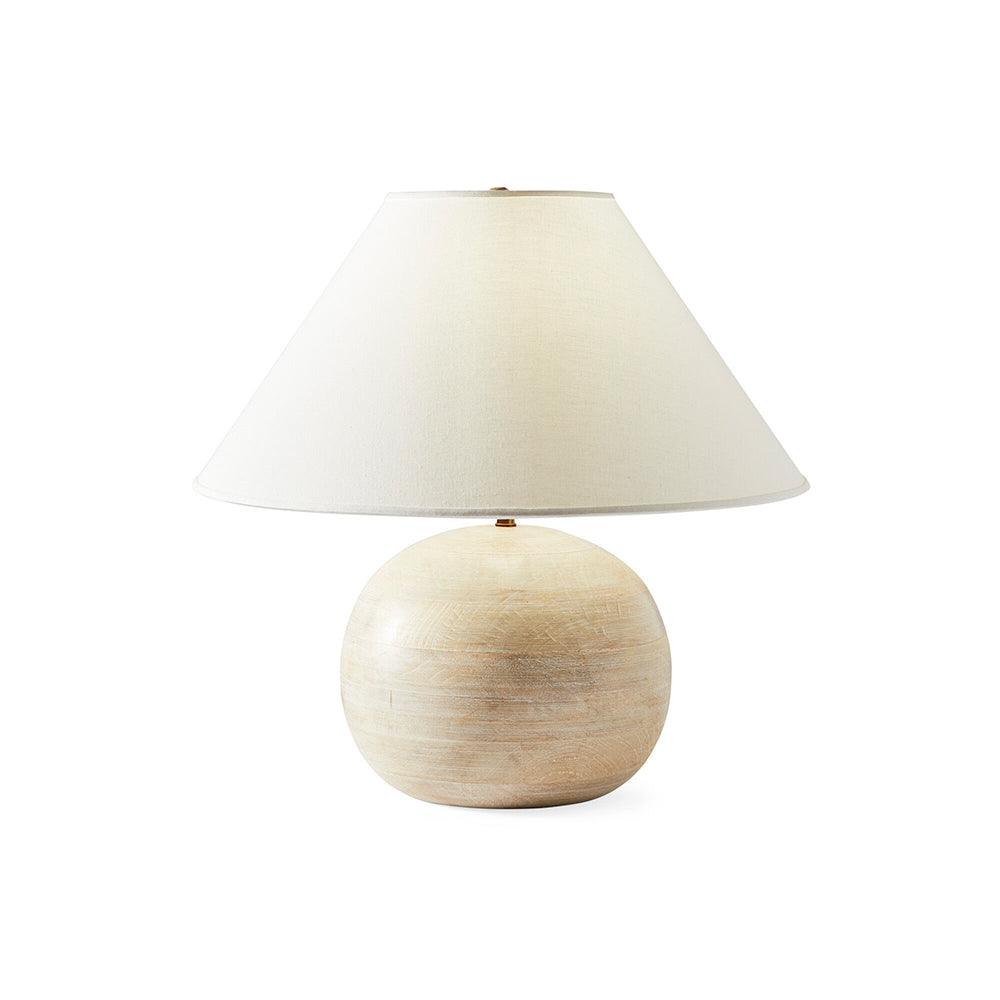 Beachside Table Lamp ? 13.8″ x H 15.7″ / Dia 35cm x H 40cm / Wood + White / US plug Table lamp