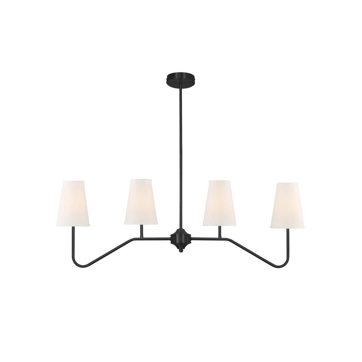 Granteau Chandelier 4 Heads ? 39.4″ x H 19.7″ / Dia 100cm x H 50cm / Black & White Chandelier