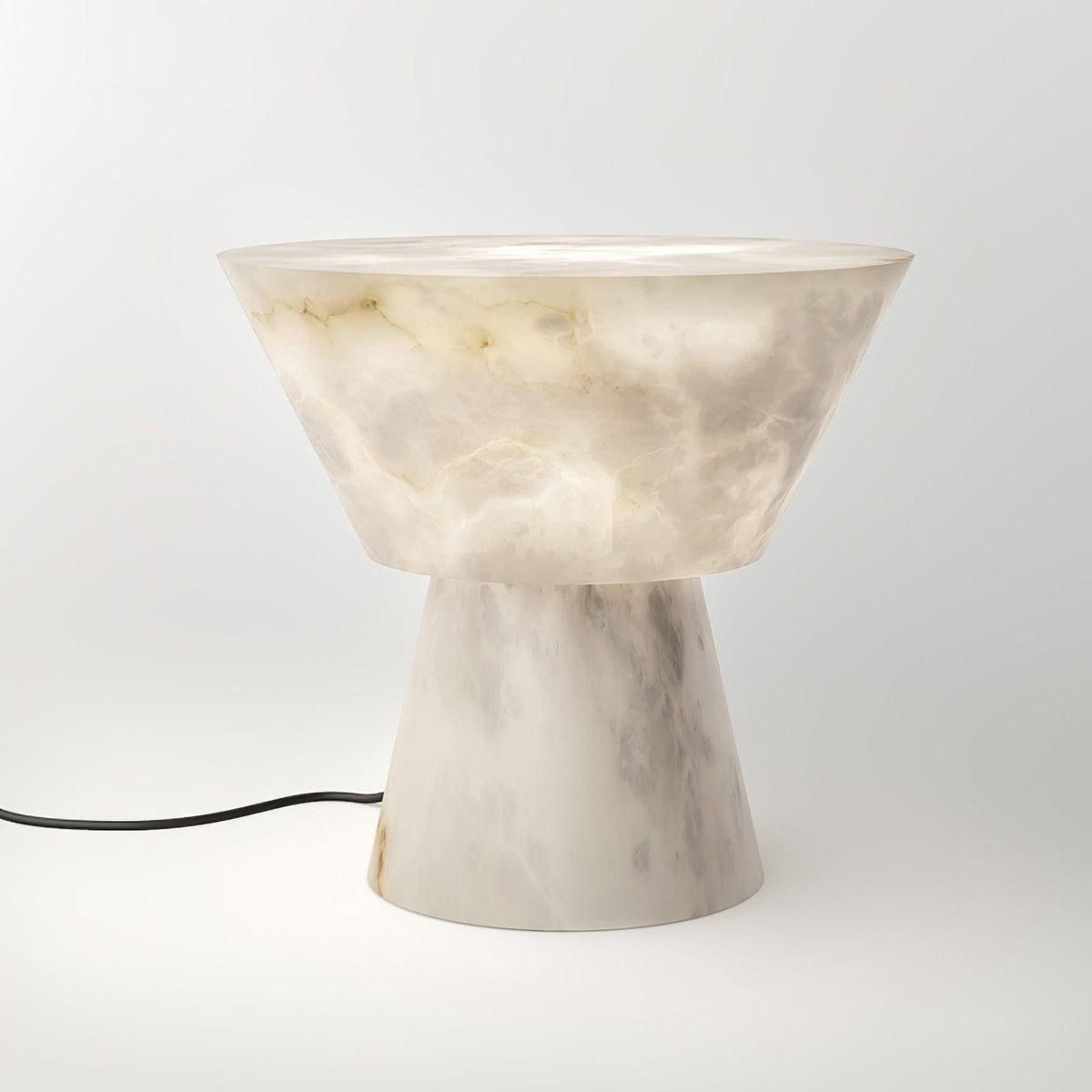 Beta Marble Table Lamp ∅ 11″ x H 11″ / Dia 28cm x H 28cm / White / US Plug Table lamp