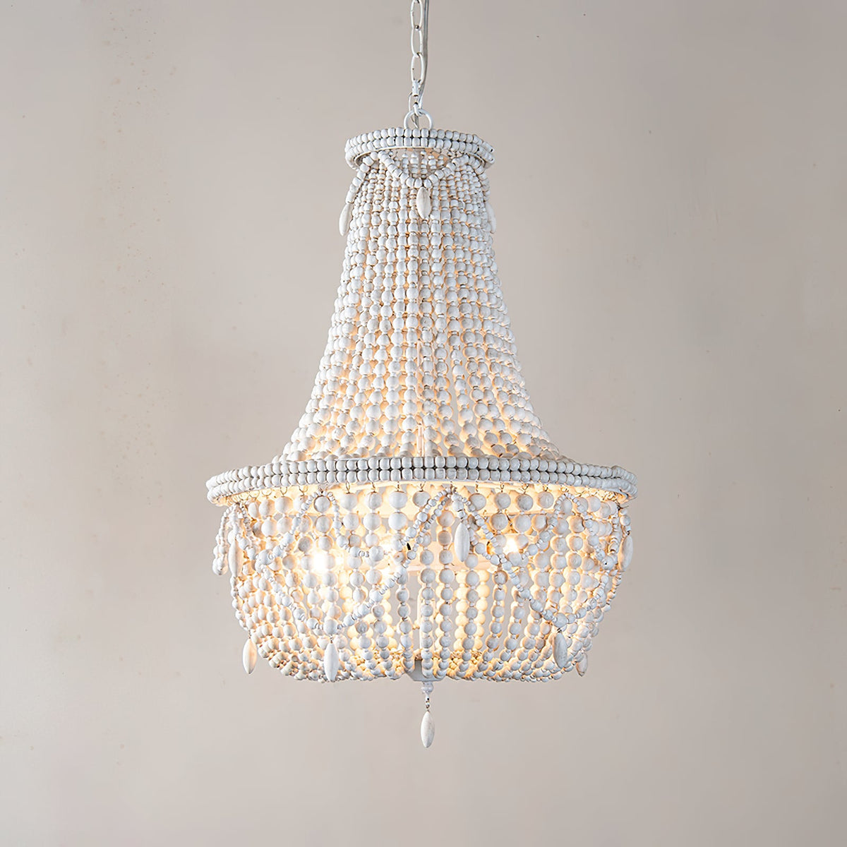 Betsey Wood Bead Chandelier
