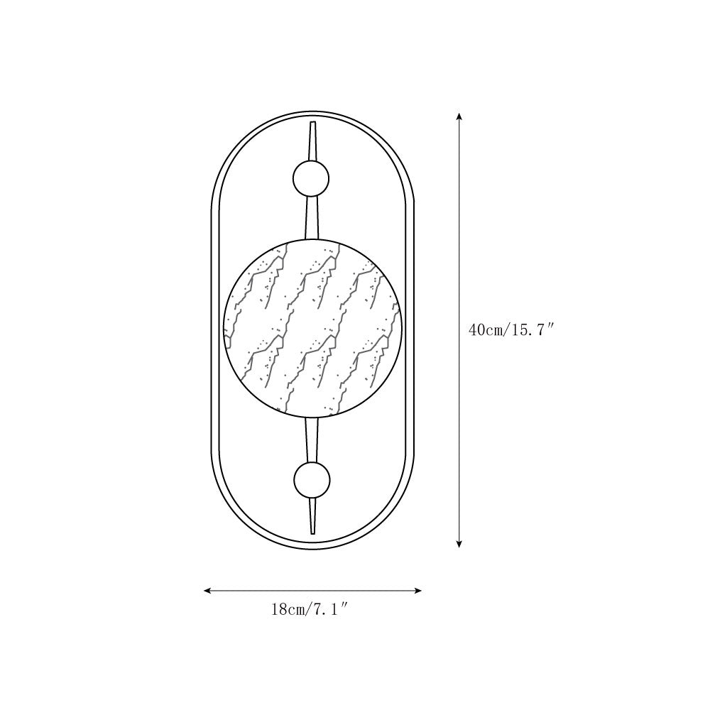 Bezel Alabaster Wall Lamp