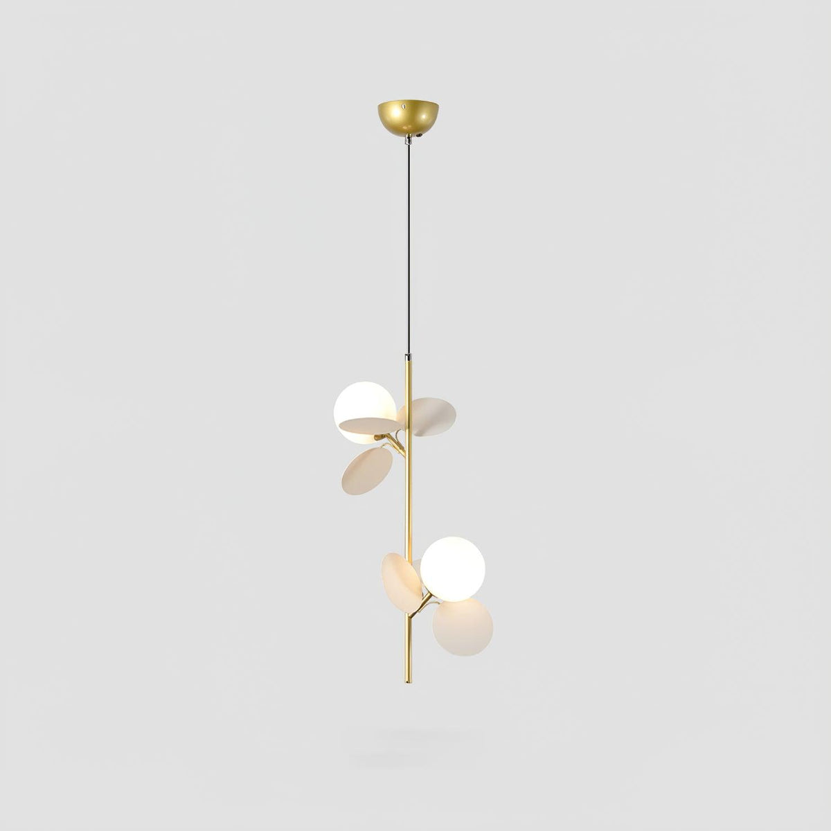 Blanca Pendant Light ? 7.9″ x H 20.5″ / Dia 20cm x H 52cm / Gold + White Pendant light