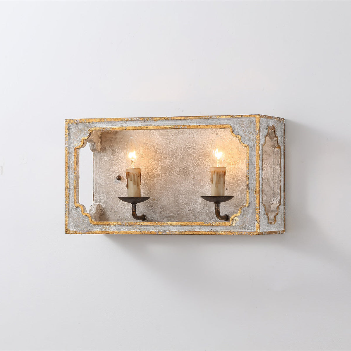 Boho Rustic Cube Sconce