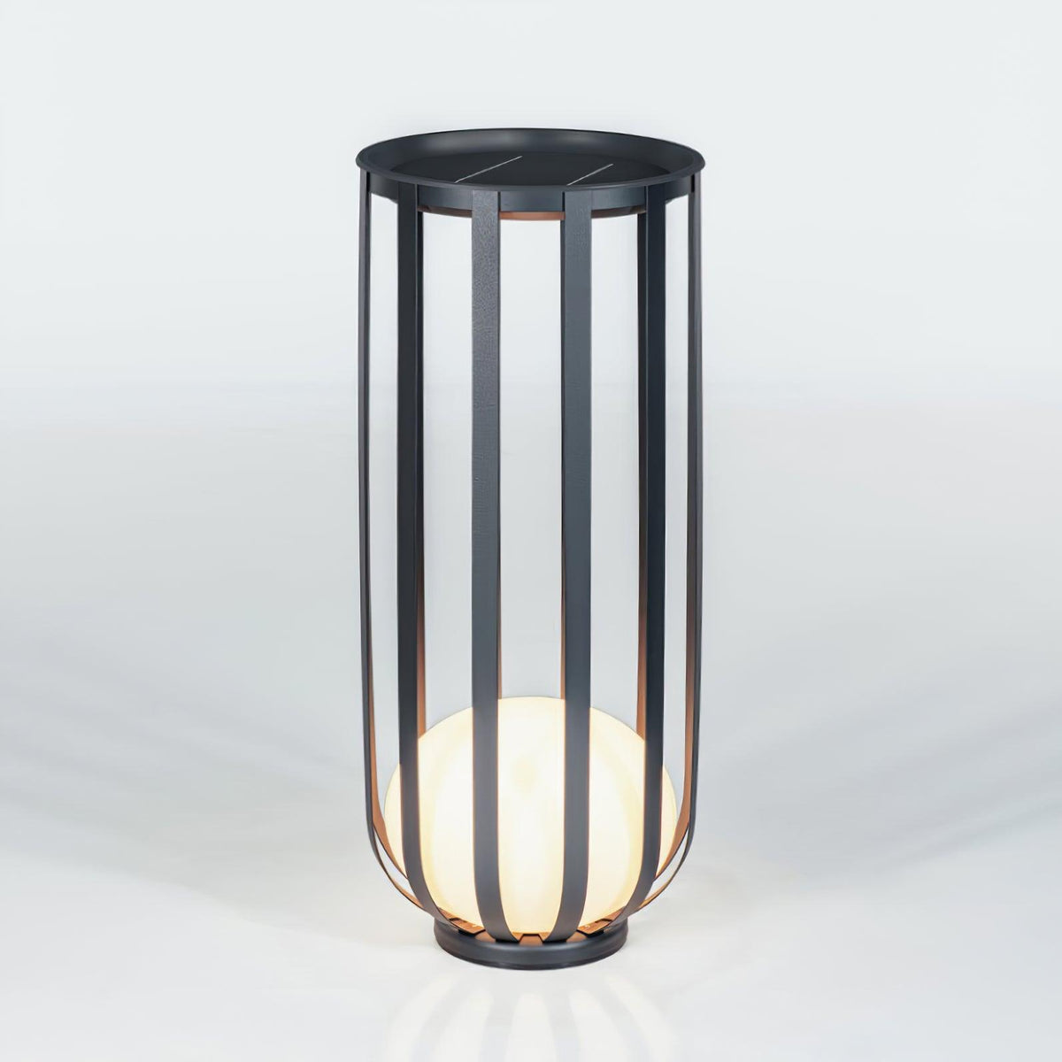 Bols Outdoor Garden Lamp ∅ 15.4″ x H 37.4″ / Dia 39cm x H 95cm / B: Solar-Powered Version / Warm Light Floor lamp