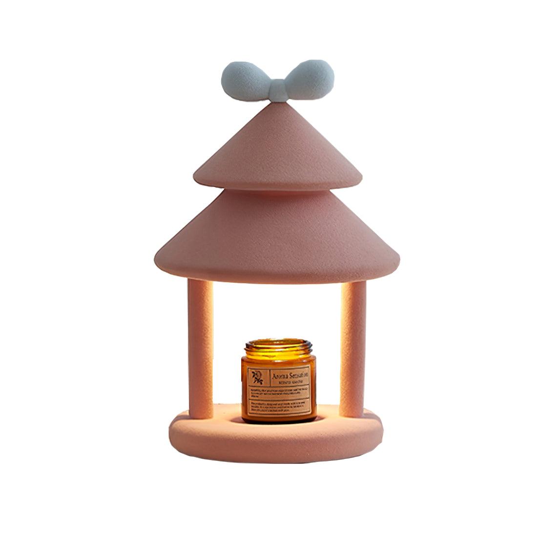 Bow Tie Cone Table Lamp ∅ 7.9″ x H 12.2″ / Dia 20cm x H 31cm / Pink & White / US Plug Table lamp