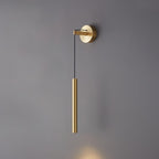 Brass Line Wall Light ? 3.9″ x H 23.6″ / Dia 10cm x H 60cm / Brass / Three-Color Changing Light Wall lamp