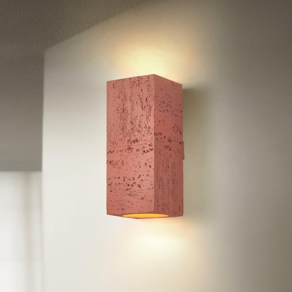 Bricks Wall Lamp ? 3.9″ x H 9″/ Dia 10cm x H 23cm / Red Wall lamp