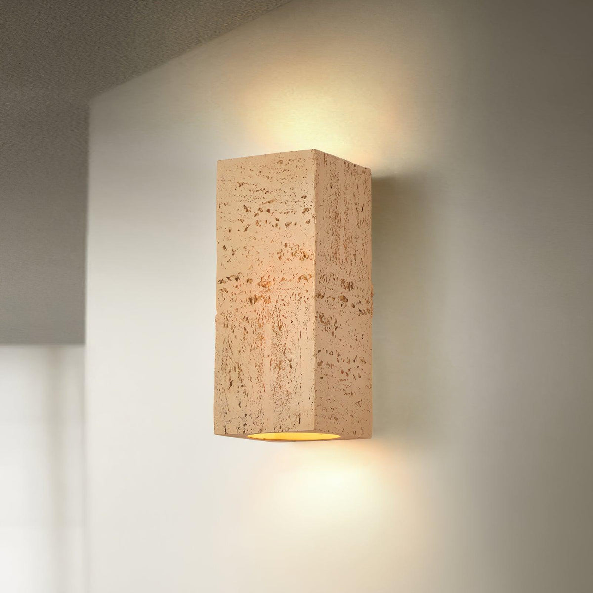 Bricks Wall Lamp ? 3.9″ x H 9″/ Dia 10cm x H 23cm / Brown Wall lamp