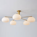 Briette Chandelier Model A ? 40.6″ x H 15″ / Dia 103cm x H 38cm / Gold & White Chandelier
