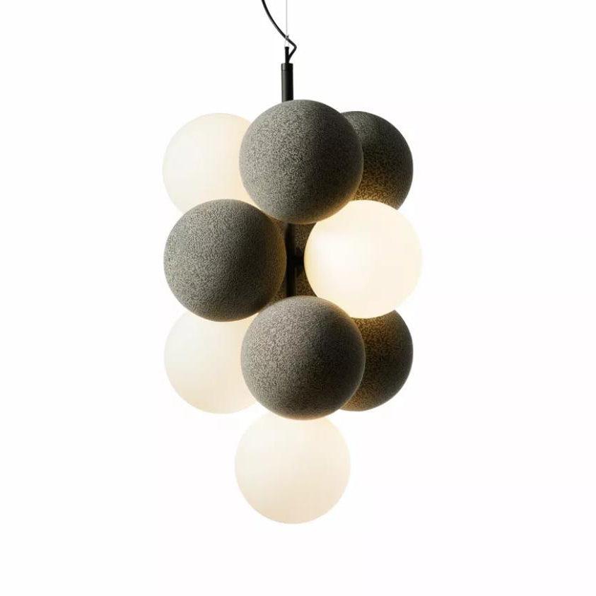 Bubbles Holly Pendant Lamp Vertical ∅ 10.2″ x H 18.9″ / Dia 26cm x H 48cm / Light grey Pendant light