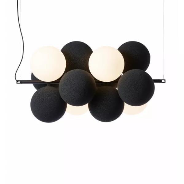 Bubbles Holly Pendant Lamp Horizontal ∅ 22.8″ x H 10.2″ / Dia 58cm x H 26cm / Anthracite grey Pendant light