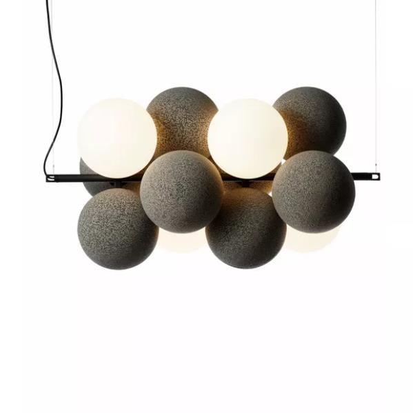 Bubbles Holly Pendant Lamp Horizontal ∅ 22.8″ x H 10.2″ / Dia 58cm x H 26cm / Light grey Pendant light