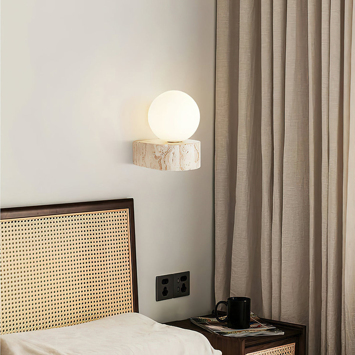 Byers Travertine Wall Lamp